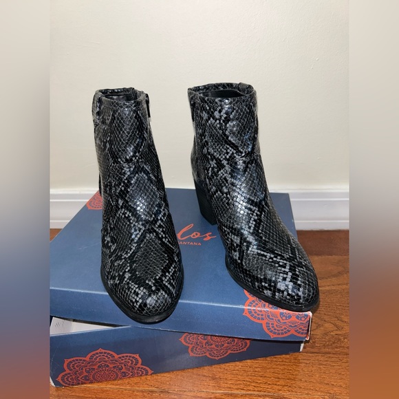 Carlos by Carlos Santana Women’s Faux Snakeskin Ankle Boots size US 8.5 - Picture 2 of 5